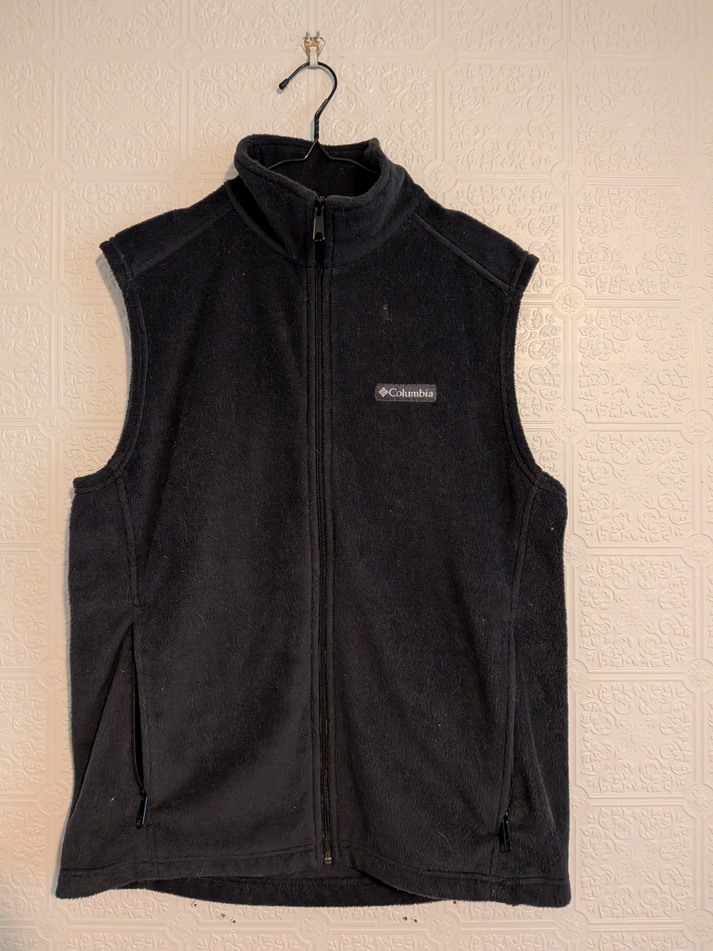 Columbia Black Sleeveless Fleece Zip Vest